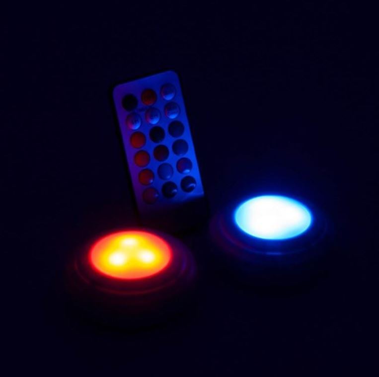 Set lampi led multicolor cu telecomanda pentru dulap