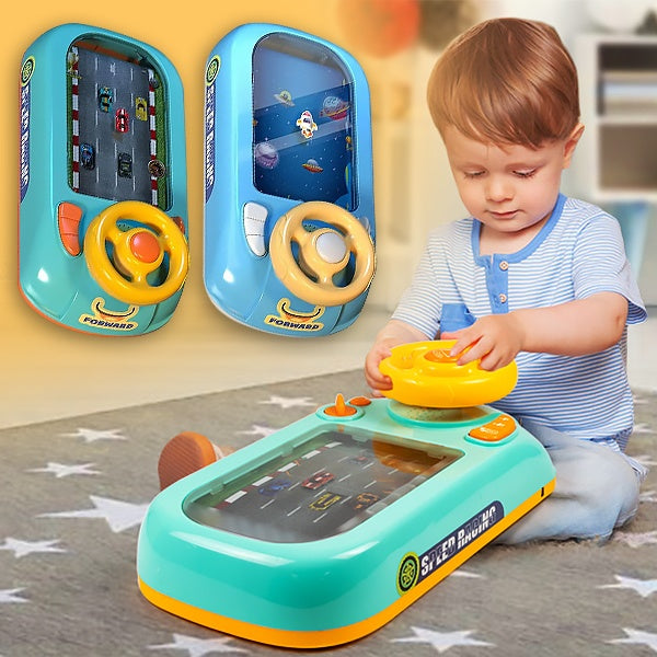 Jucărie interactivă pentru condus cu volan BabyVroom, stimulare cognitivă și coordonare mână-ochi, design vibrant, pentru copii 3+ ani, Experiență Educațională cu Viteze Reglabile și Sunete Autentice