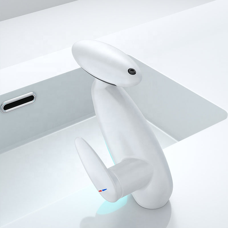 Baterie pentru Lavoar cu LED și Indicator Temperatură, Design Modern Cromat, Economie de Apă, Montaj Universal pentru Baie