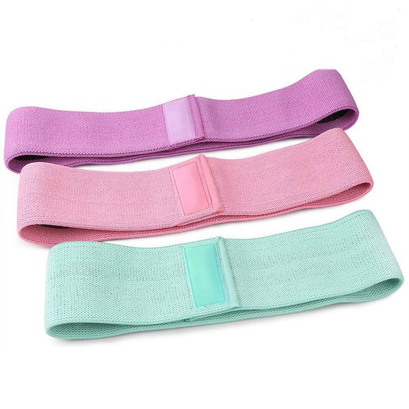 Set 3 Benzi Elastice Fitness din Material Textil, 3 Trepte de Rezistenta, Benzi de Antrenament pentru Fese, Coapse, Picioare si Abdomen, Ideale pentru Fitness, Yoga si Tonifiere Acasa