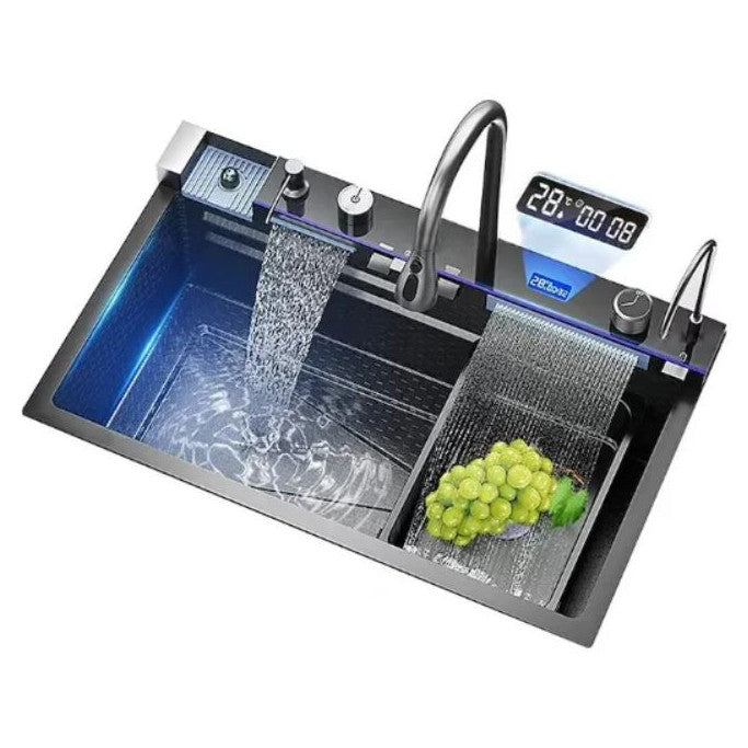 Chiuveta smart multifunctionala, Mat, Inox, 75x45x22 cm