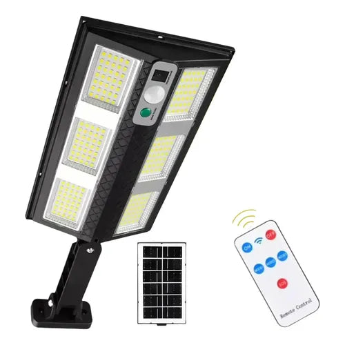Lampă Solară Stradală LED Exterior 50W – 230 LED Next Gen, Senzor Mișcare, Telecomandă, IP66, Iluminat Inteligent