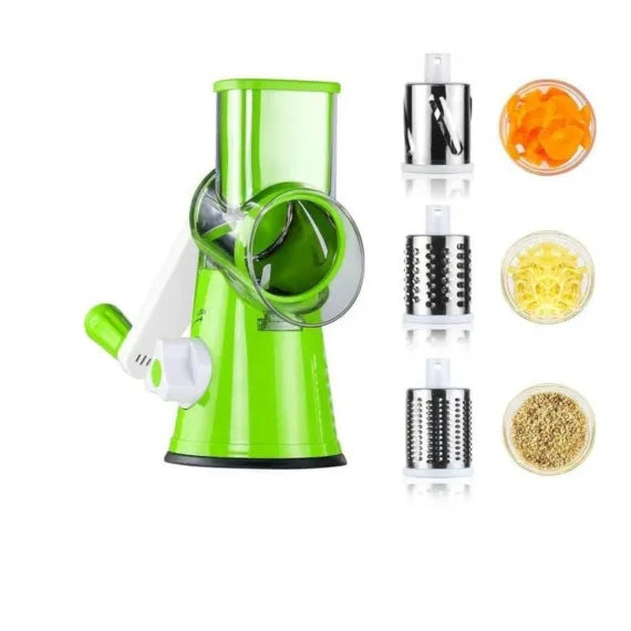 Răzătoare Multifuncțională în Formă de Mașină de Tocat cu 3 Accesorii din Inox – Practică și Durabilă