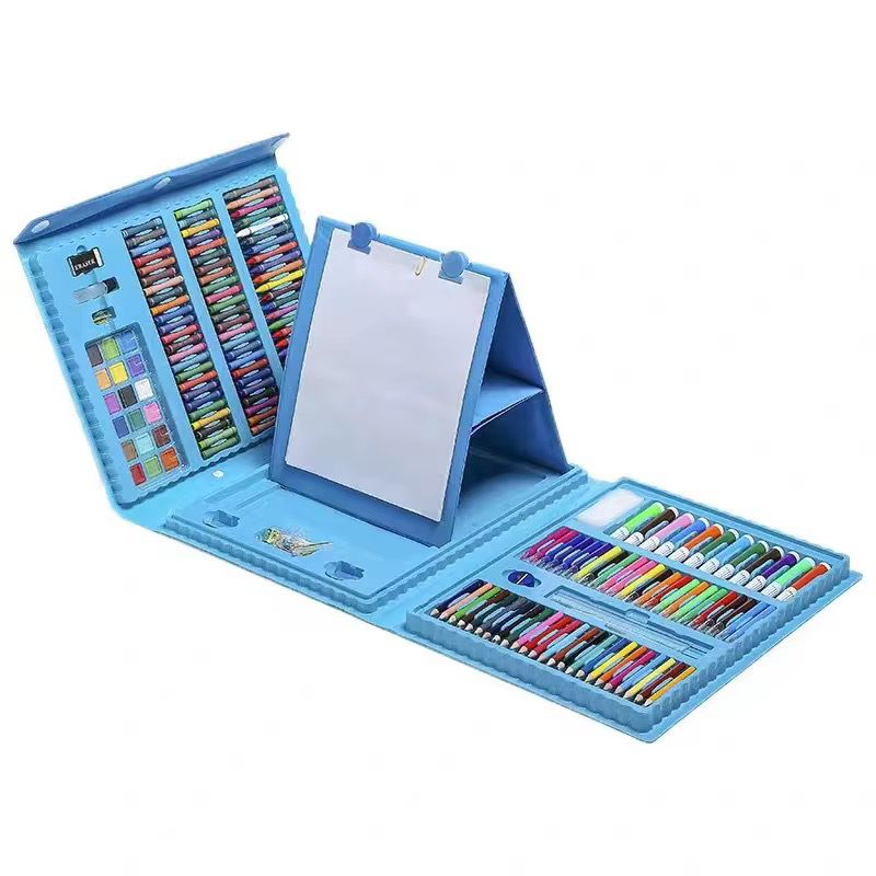 Set de Arta Creativa pentru Copii – 208 Piese – pictura si desen - albastru