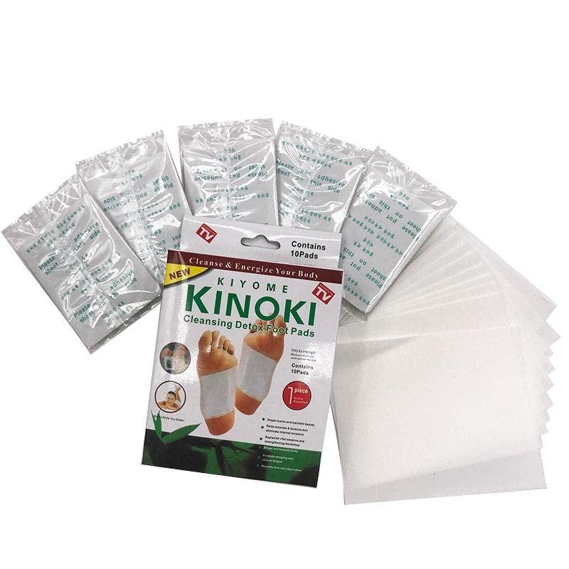 Set 40 Plasturi Kinoki Detoxifianti, 4 Cutii Kinoki Original, Cu Turmalina, Vit C, E, Uleiuri Esentiale