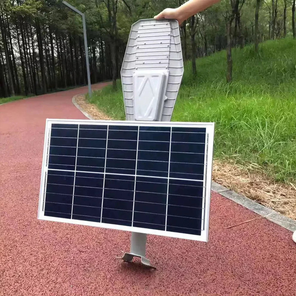 Lampă Solară cu Panou Solar și Braț Susținere 1200W – Iluminare Profesională pentru Exterior