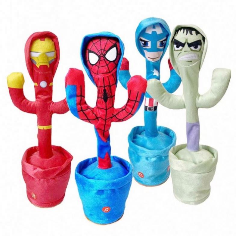 Cactus Dansator Interactiv Marvel – Jucăria de Plus Care Cântă, Dansează și Repetă Tot Ce Spui