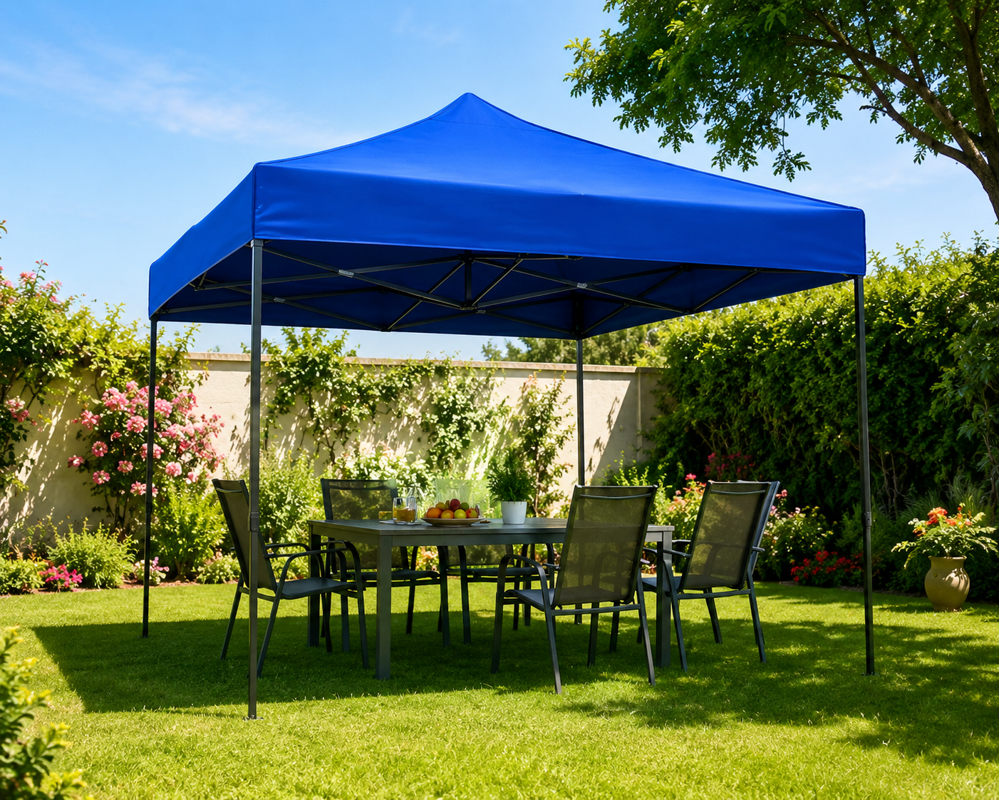 Cort Pavilion Pliabil 3x3 m Anti-UV și Impermeabil, Montare Rapidă, Cadru Metalic