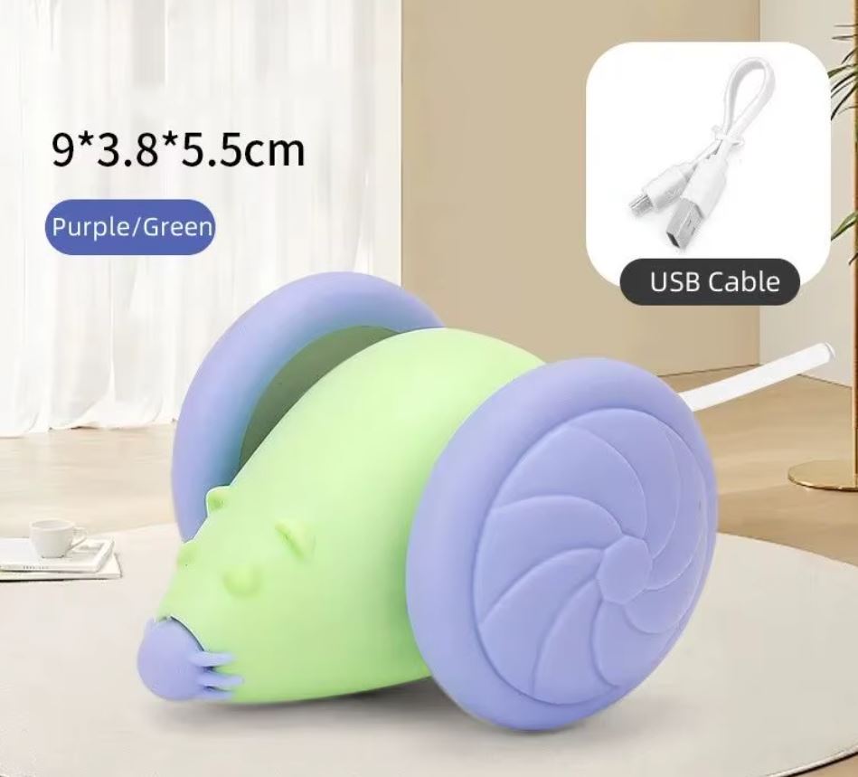 Jucărie Interactivă Inteligentă pentru Pisici - Șoricel Automat cu Mișcare Aleatorie, Senzor Obstacole, USB-C