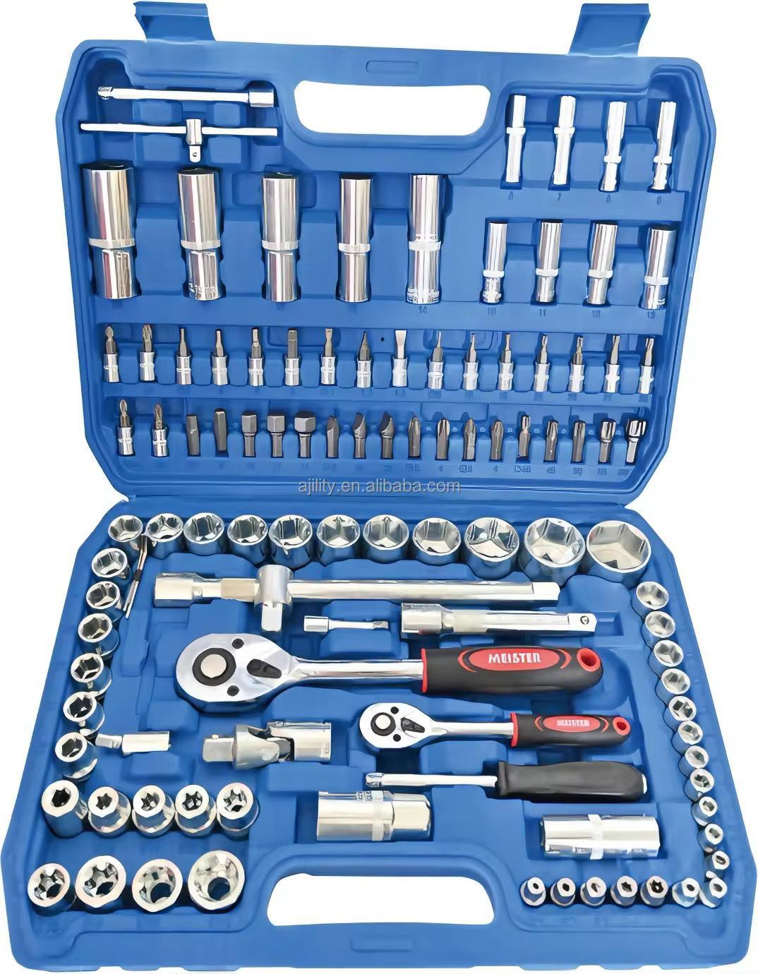 Trusă Profesională Scule 108 Piese Cr-V – Clichet Reversibil, Tubulare, TORX, Set Complet Auto & DIY