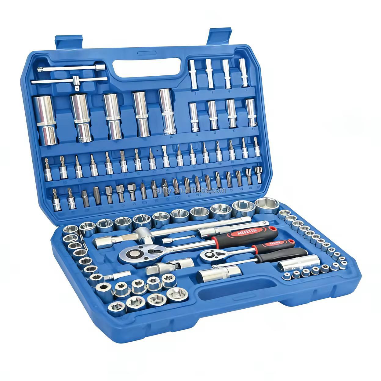 Trusă Profesională Scule 108 Piese Cr-V – Clichet Reversibil, Tubulare, TORX, Set Complet Auto & DIY