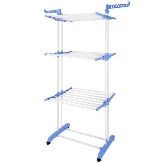 Uscator vertical pentru Rufe Haine Mobil si Pliabil cu Suport Umerase, Inaltime 170 cm