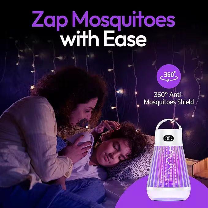 Lampă 2-în-1 Anti-Insecte și Camping Reîncărcabilă USB – Lumină LED + Capcană UV, IP66