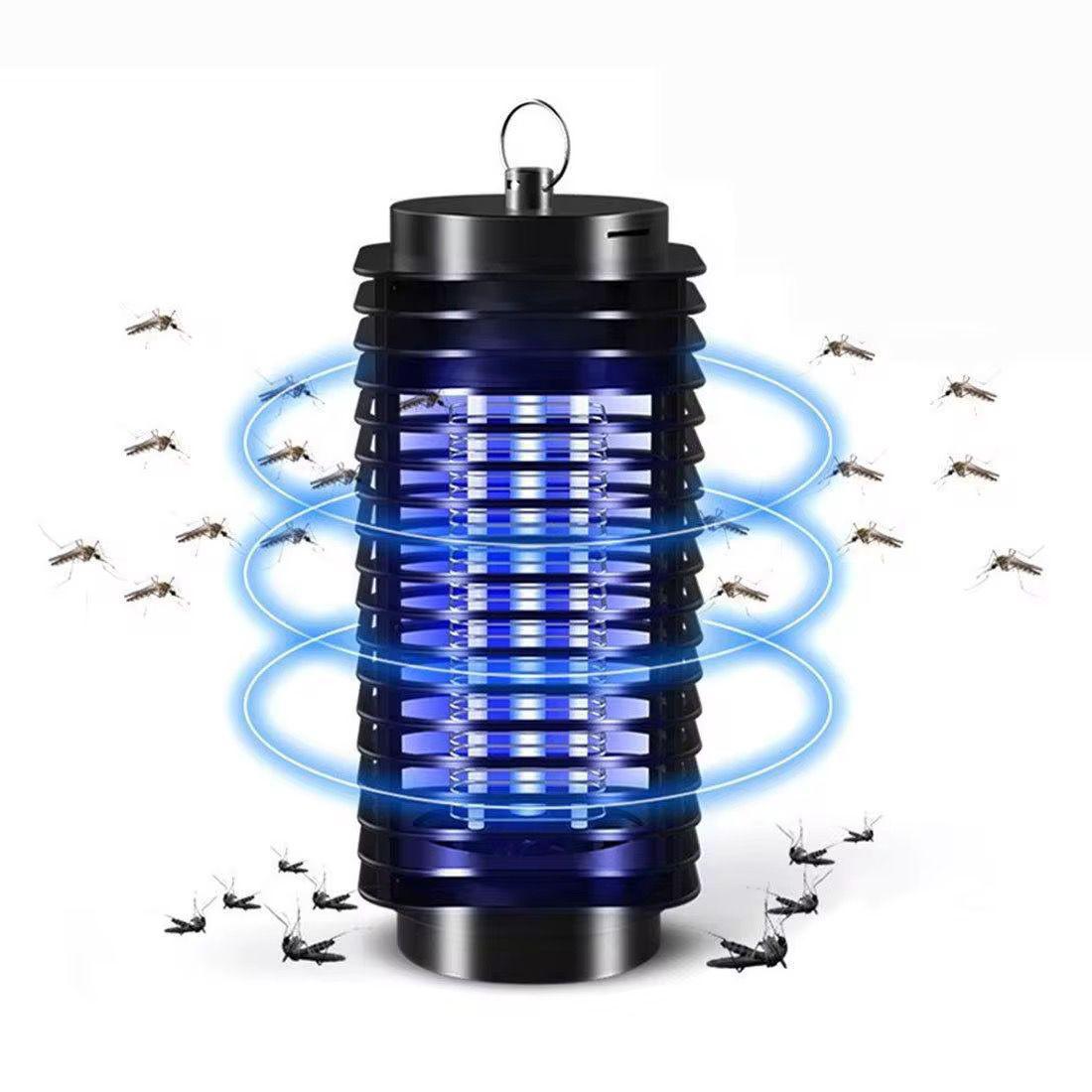 Lampă Anti-Insecte  1+1 GRATIS cu Lumină UV 27 cm – Capcană Electrică pentru Țânțari și Insecte Zburătoare, Negru