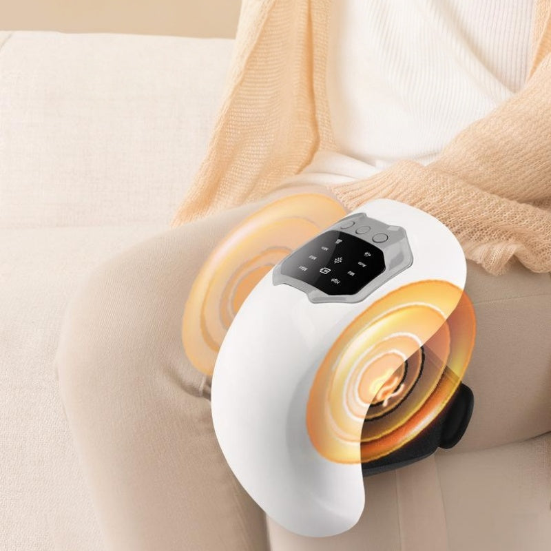 Aparat Masaj Genunchi cu Incalzire, Vibratii si Infrarosu, Control Tactil LED, Wireless USB-C, 3 Moduri Reglabile, Dispozitiv Inteligent pentru