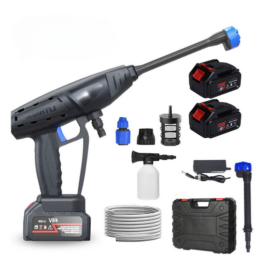 Mașină de spălat cu presiune fără fir 6 în 1, baterie Li-Ion 48V, portabilă, kit complet curățare auto, casă și grădină, 50 Bar