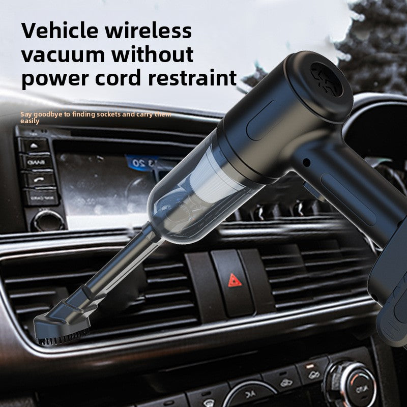 Aspirator auto portabil 10000Pa, motor fără perii, 2000mAh, 9 accesorii, fără fir, negru, recipient praf 150ml, USB reîncărcabil