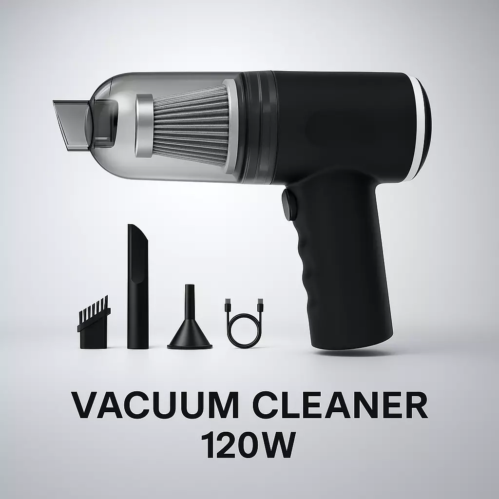 Aspirator Portabil 3 în 1 Vacuum Cleaner – Compact, Puternic și Ușor de Utilizat acasă sau în mașină