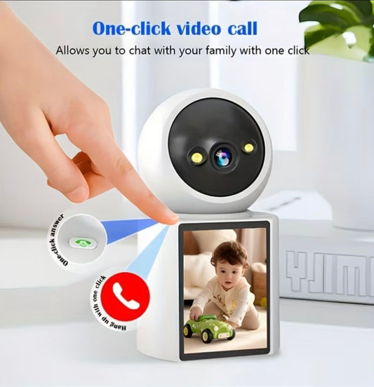 Cameră Pentru Bebelusi WiFi Monitor Video/Audio 1080P cu Vedere Nocturnă, Senzor de Mișcare și Ecran 2.8”