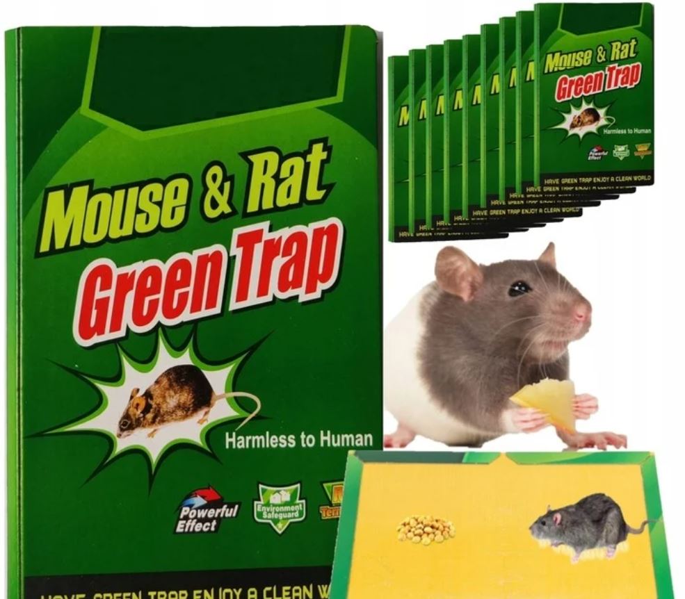 Set 10 Capcane cu Lipici pentru Șoareci și Insecte Tip Carte – Adeziv Puternic, Ușor de Utilizat