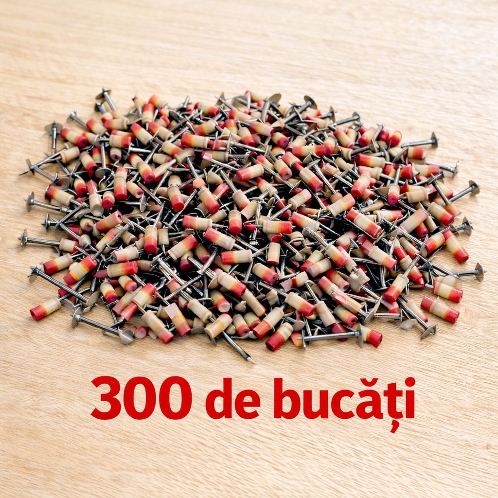 Set 300 Cuie pentru Pistol Pneumatic 27 mm, Oțel Galvanizat Anticoroziv, Cap Ciupercă 7.2 mm, Autopropulsare – Cuie Profesionale pentru Fixare Rapidă și Durabilă
