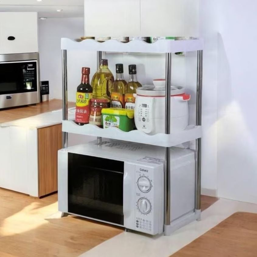 Raft Etajeră pentru Cuptorul cu Microunde – Suport Bucătărie, Organizator Spațiu, Structură  Rezistentă