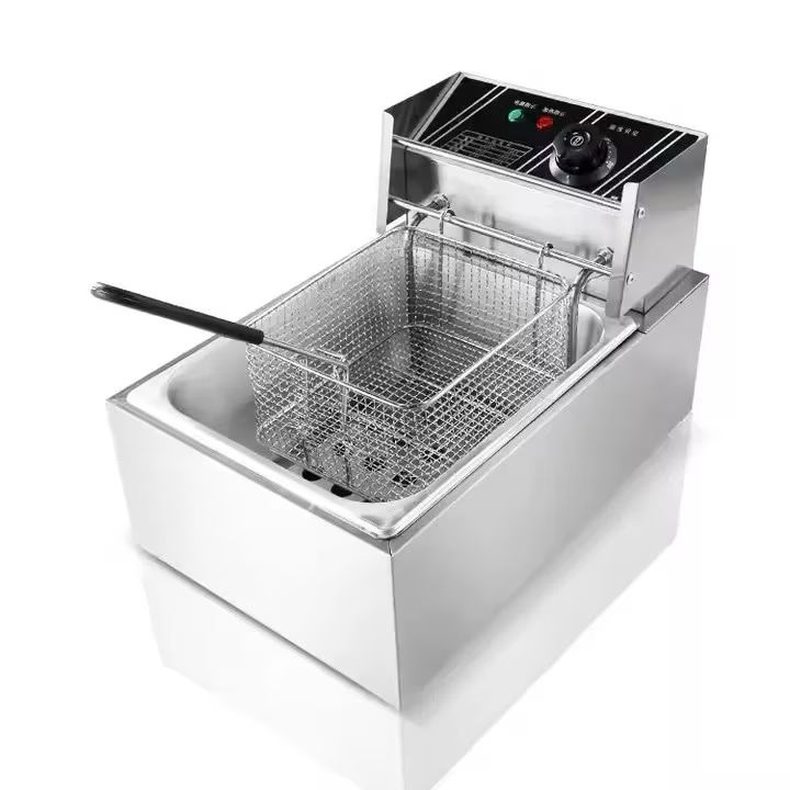 Friteuză electrică inox 6L, 2500W – profesională, puternică și durabilă