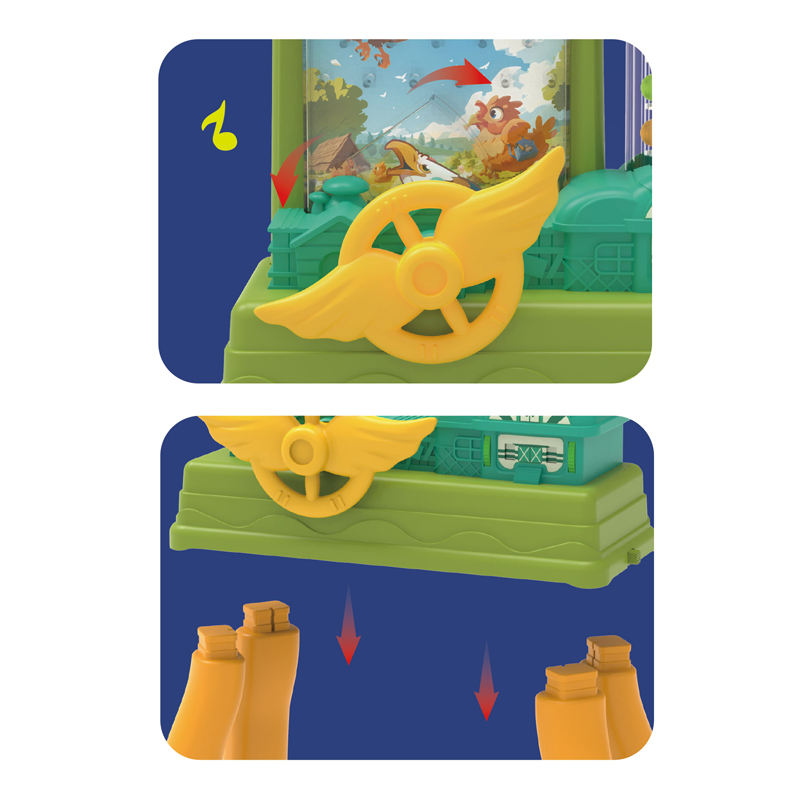 Joc Educațional Electric cu Bile și Scară în Spirală, Lumini LED și Muzică, Labirint Interactiv 2 în 1 pentru Copii