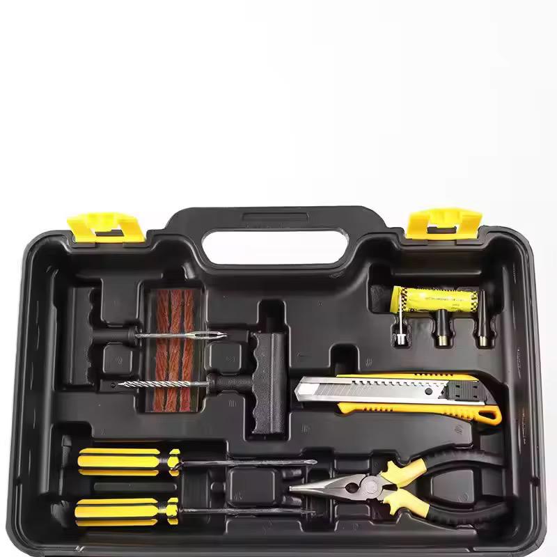Compresor auto portabil 12V, 150 PSI, 2 cilindri, pompă aer anvelope + kit reparare pană auto, umflare rapidă roți, accesorii incluse