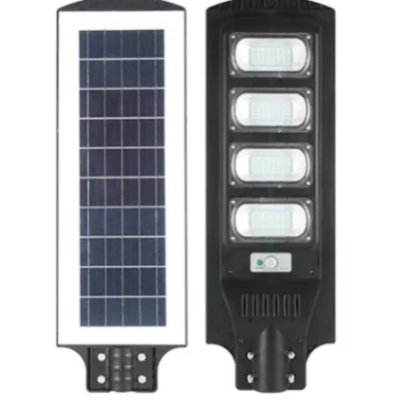 Lampă Solară Stradală 400W cu Senzor de Mișcare – 4 Casete LED, 224 LED-uri, Acumulator 15000 mAh, Iluminare Exterior pentru Curte și Stradă