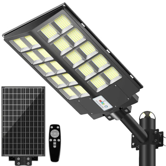 Lampă Solară LED Velora 1000W – Corp Iluminat cu Panou Fotovoltaic, Suport și Telecomandă