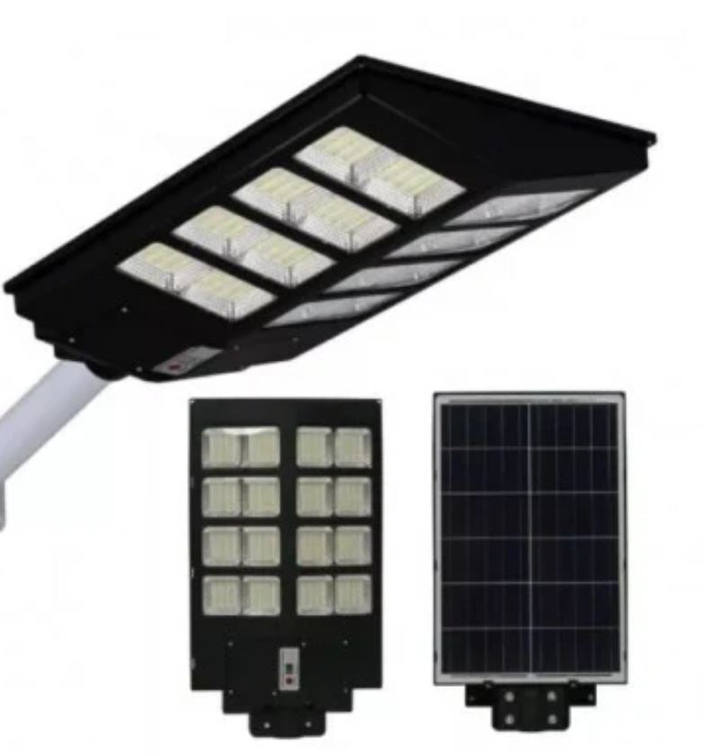 Lampă Solară LED Velora 800W – Corp Iluminat cu Panou Fotovoltaic, Suport și Telecomandă