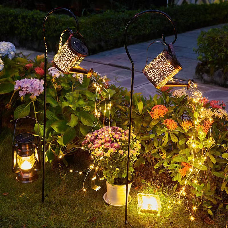 Set 2 Lampi Solare Decorative Tip Stropitoare cu LED – Efect Cascada Luminoasa pentru Gradina, Terasa si Balcon, Senzor Crepuscular