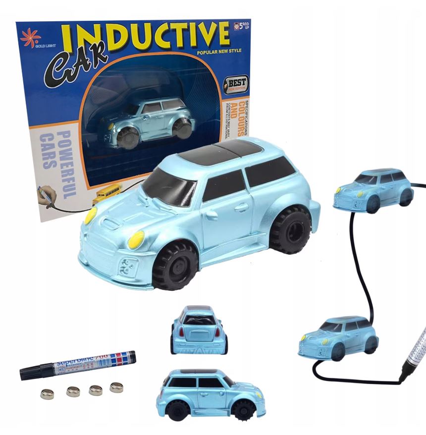 Jucărie Interactivă Mașinuță Magică cu Senzor care Urmează Linia – Set Creativ pentru Copii, Marker Inclus, 6 Modele Disponibile