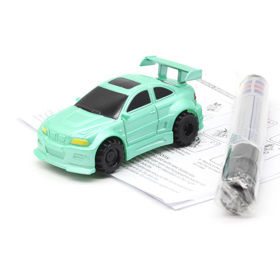 Mașinuță Magic Vroom care Urmează Linia Desenată –Jucărie Interactivă cu Senzor Optic, Marker Inclus, Set Creativ pentru Copii, Culori Vibrante