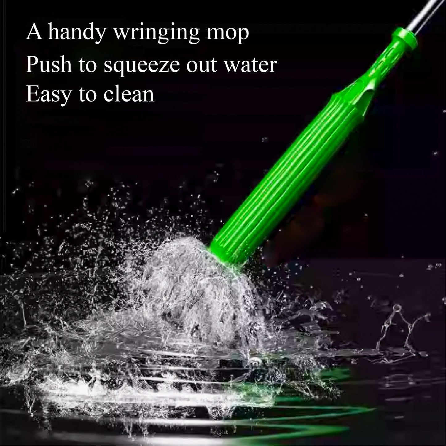 Mop cu Stoarcere Rapidă și Rotire 360° cu Microfibră Super Absorbantă, Design Ergonomic, Sistem de Stoarcere Automată Fără Mâini, Cap Reutilizabil și Lavabil, pentru Toate Tipurile de Podele