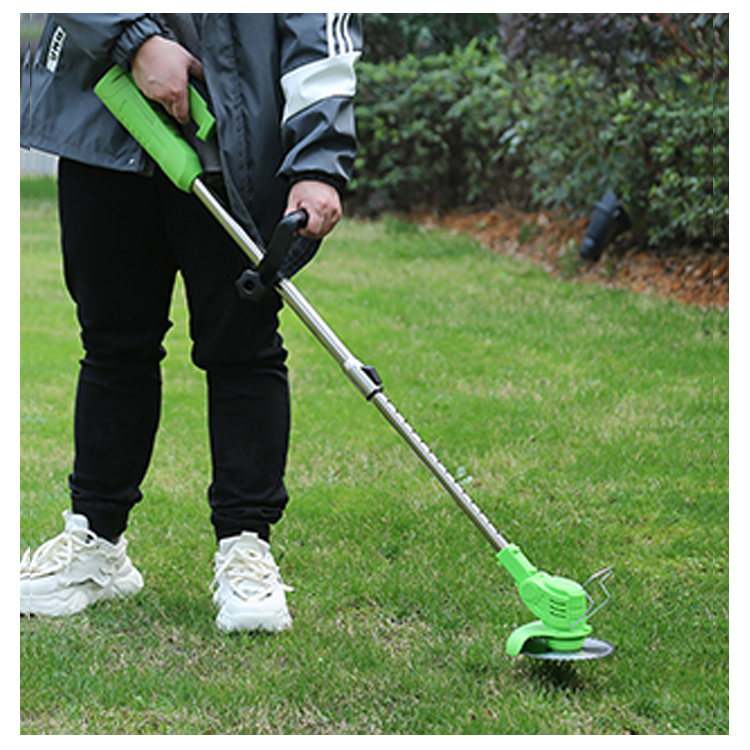 Motocoasă electrică 48V fără fir, 18000 RPM, 2 acumulatori, 3 tipuri de tăiere (disc + lame), mâner telescopic reglabil, 7 accesorii incluse
