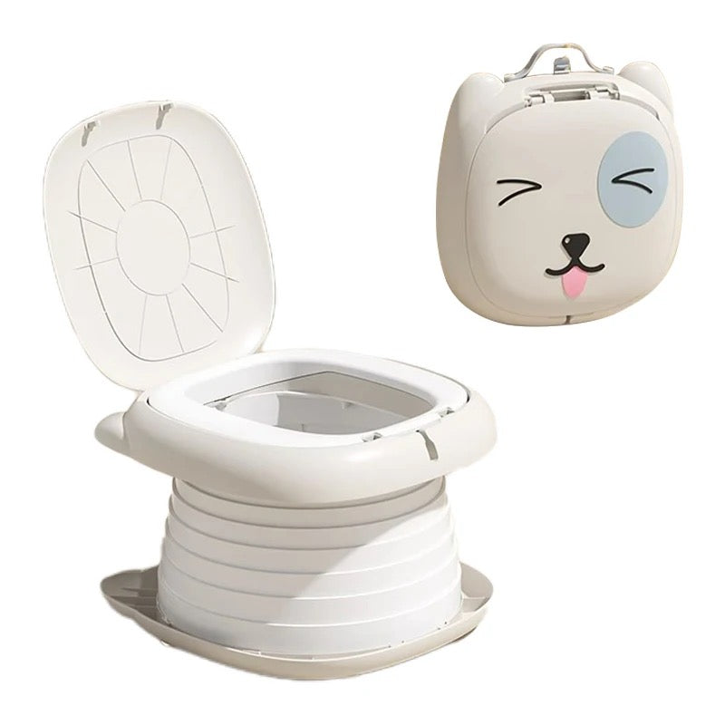 Oliță Portabilă pentru Copii, Pliabilă și Compactă – cu Mâner, Saci Igienici inclusi, Ideală pentru Călătorii și Exterior