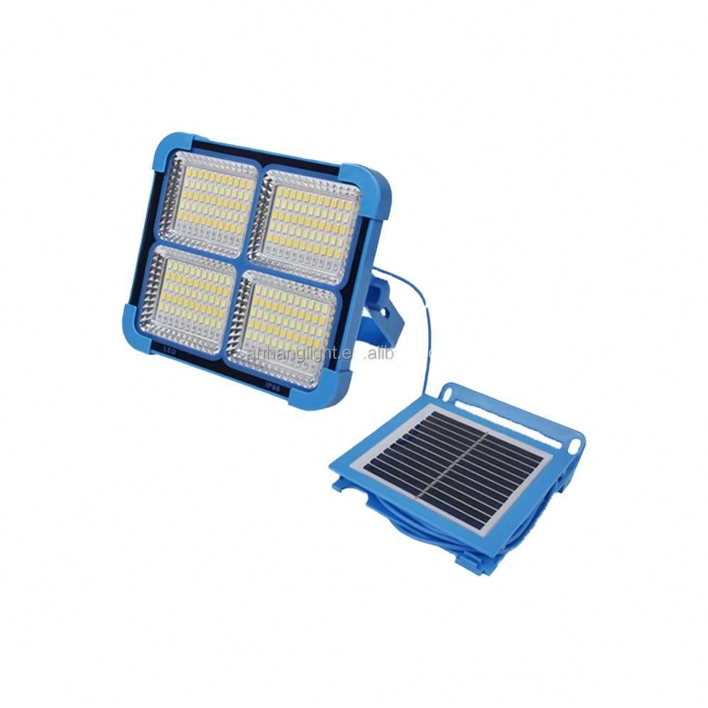 Lampă LED Solară Reîncărcabilă Portabilă 100W, Impermeabilă, cu Panou Detașabil și Power Bank – Ideală pentru Camping, Pescuit și Situații de Urgență