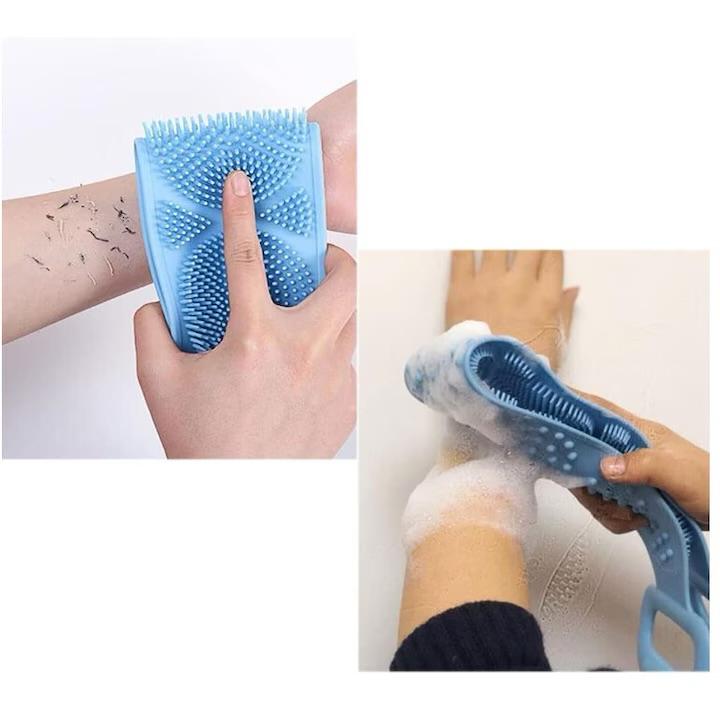 Burete Dus, pentru Spalare Corporala si Exfoliere Piele  cu Doua Fete Striate  60 cm X 10 cm