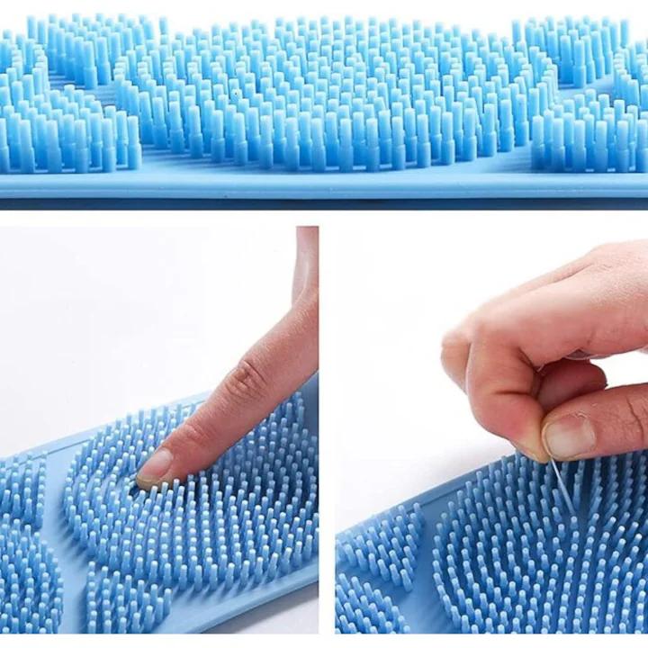 Burete Dus, pentru Spalare Corporala si Exfoliere Piele  cu Doua Fete Striate  60 cm X 10 cm