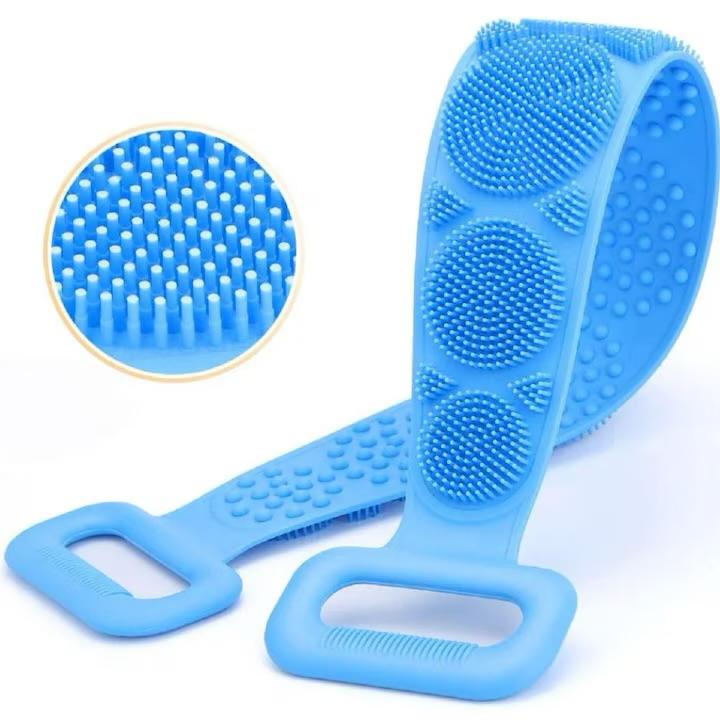 Burete Dus, pentru Spalare Corporala si Exfoliere Piele  cu Doua Fete Striate  60 cm X 10 cm