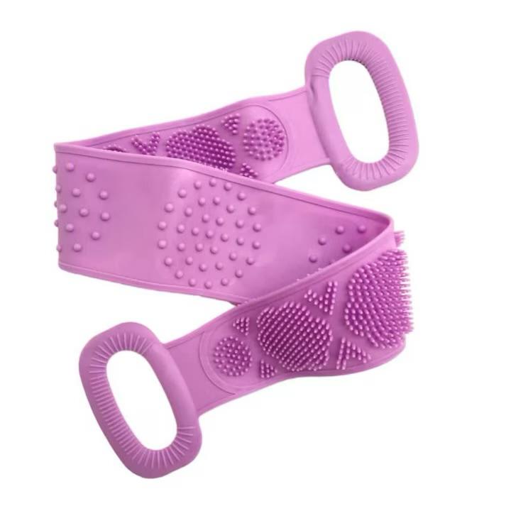 Burete Dus, pentru Spalare Corporala si Exfoliere Piele  cu Doua Fete Striate  60 cm X 10 cm