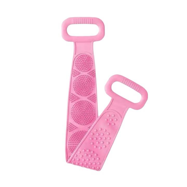 Burete de Baie, pentru Spalare Corporala si Exfoliere Piele, Banda cu Doua Fete Striate pentru Curatare Profunda 60 cm X 10 cm