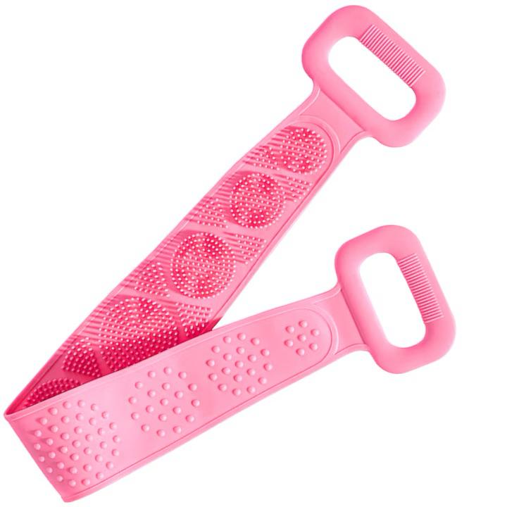 Burete Dus, pentru Spalare Corporala si Exfoliere Piele  cu Doua Fete Striate  60 cm X 10 cm