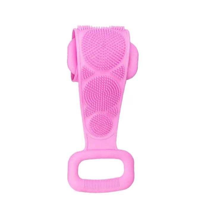 Burete de Baie, pentru Spalare Corporala si Exfoliere Piele, Banda cu Doua Fete Striate pentru Curatare Profunda 60 cm X 10 cm