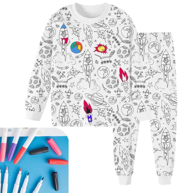 Pijamale Personalizate pentru Copii din Bumbac Tip Waffle – Set Creativ cu Carioci Incluse, Confort & Design Unic