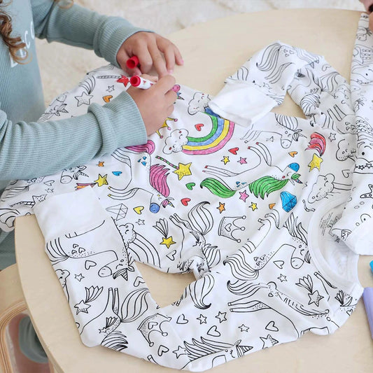 Pijamale Personalizate pentru Copii din Bumbac Tip Waffle – Set Creativ cu Carioci Incluse, Confort & Design Unic