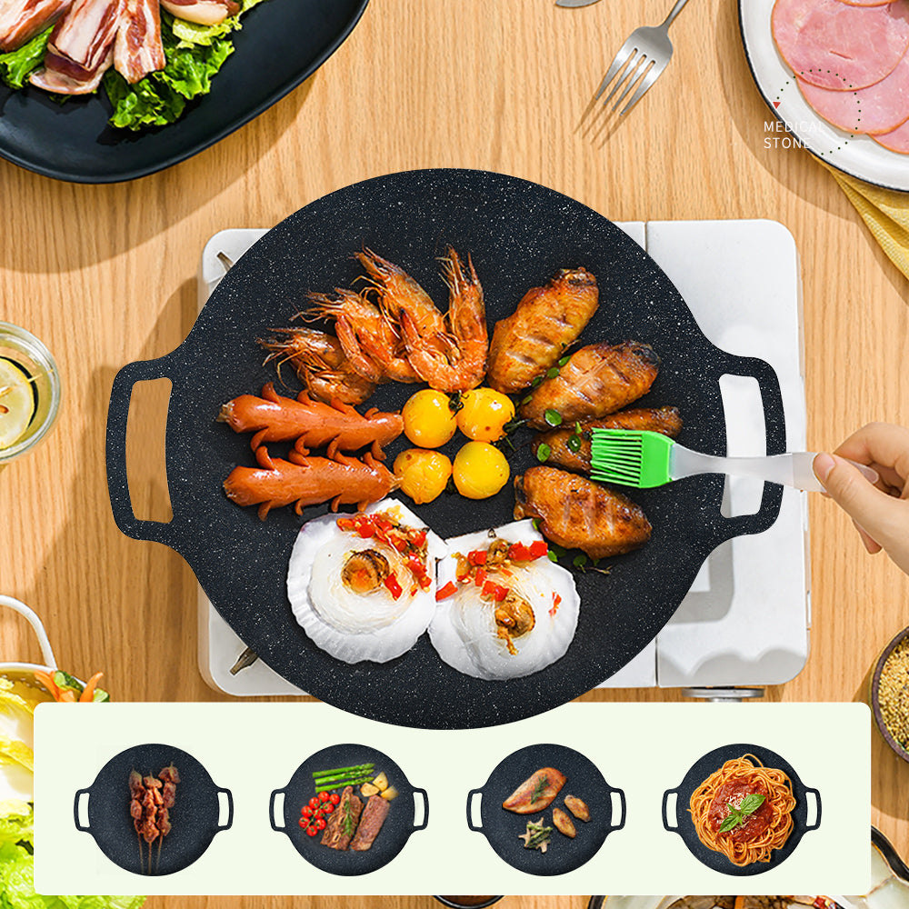 Plită Japoneză Antiaderentă, 32 cm – Profesională, Universală pentru Bucătării Casnice și Restaurante