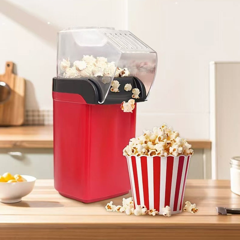 Masina de Facut Popcorn cu Aer Cald 1200W – Aparat Floricele Fara Ulei, Popcorn Rapid in 3 Minute, Design Compact pentru Casa